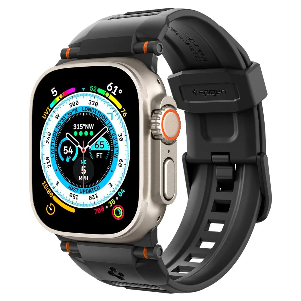 Wholesale Belt Spigen Rugged Ultra Band Apple Watch 4/5/6/7/8/SE/Ultra 44/45/49mm Matte Black - SPN3311 - {ean13} - Hurt