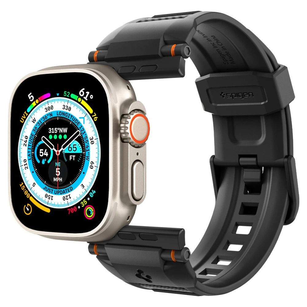 Wholesale Belt Spigen Rugged Ultra Band Apple Watch 4/5/6/7/8/SE/Ultra 44/45/49mm Matte Black - SPN3311 - {ean13} - Hurt