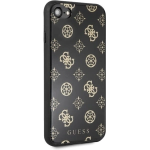 Etui Guess GUHCI8TGGPBK Apple iPhone SE 2022/SE 2020/8/7 czarny /black hard case Peony G Double Layer Glitter