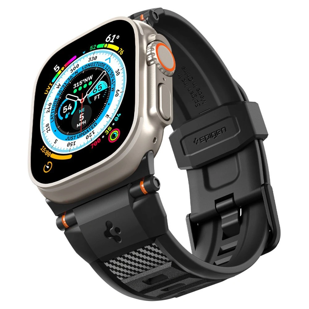 Wholesale Belt Spigen Rugged Ultra Band Apple Watch 4/5/6/7/8/SE/Ultra 44/45/49mm Matte Black - SPN3311 - {ean13} - Hurt