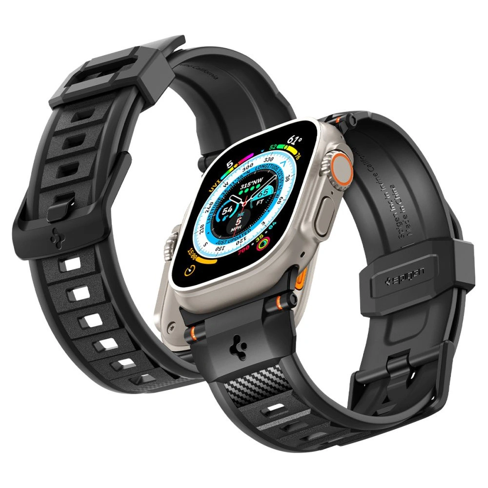 Wholesale Belt Spigen Rugged Ultra Band Apple Watch 4/5/6/7/8/SE/Ultra 44/45/49mm Matte Black - SPN3311 - {ean13} - Hurt