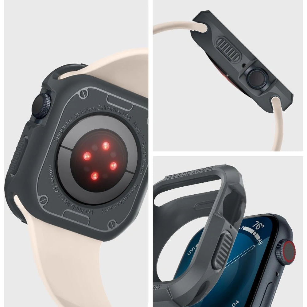 Wholesale Case Spigen Rugged Armor Apple Watch 4/5/6/7/8/9/SE 44/45mm Dark Grey - SPN3312 - {ean13} - Hurt