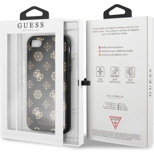 Etui Guess GUHCI8TGGPBK Apple iPhone SE 2022/SE 2020/8/7 czarny /black hard case Peony G Double Layer Glitter