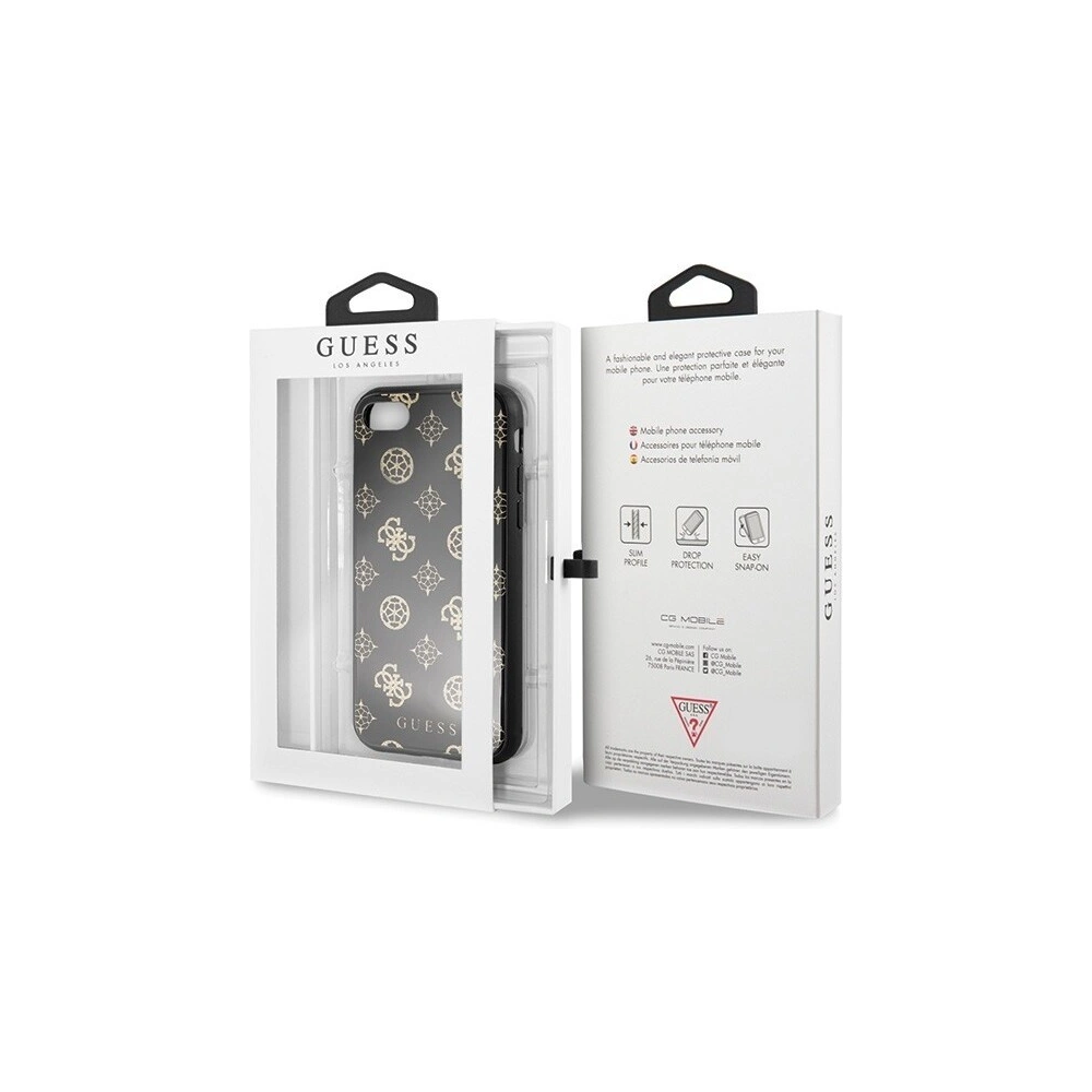 Hurtownia GSM - Etui Guess GUHCI8TGGPBK Apple iPhone SE 2022/SE 2020/8/7 czarny /black hard case Peony G Double Layer Glitter - GUE143BLK - {ean13} - Hurt