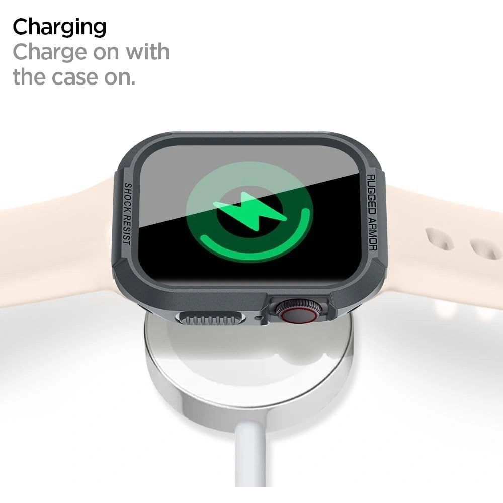 Wholesale Case Spigen Rugged Armor Apple Watch 4/5/6/7/8/9/SE 44/45mm Dark Grey - SPN3312 - {ean13} - Hurt