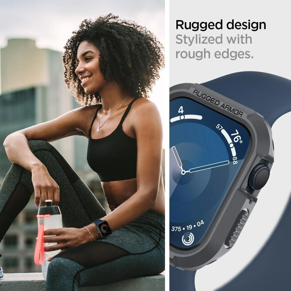 Wholesale Case Spigen Rugged Armor Apple Watch 4/5/6/7/8/9/SE 44/45mm Dark Grey - SPN3312 - {ean13} - Hurt