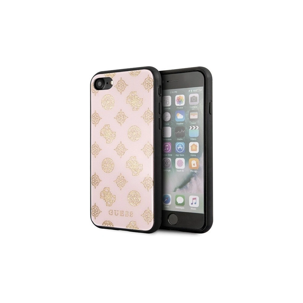 Hurtownia GSM - Etui Guess GUHCI8TGGPLP Apple iPhone SE 2022/SE 2020/8/7 jasnoróż owy/light pink hard case Peony G Double Layer Glitter - GUE144PNK - {ean13} - Hurt
