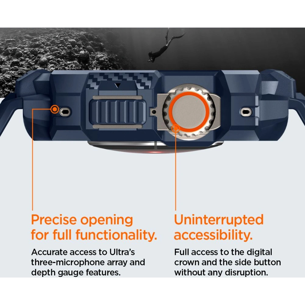 Wholesale Case Spigen Rugged Armor Pro Apple Watch Ultra 1/2 49mm Navy Blue - SPN3315 - {ean13} - Hurt