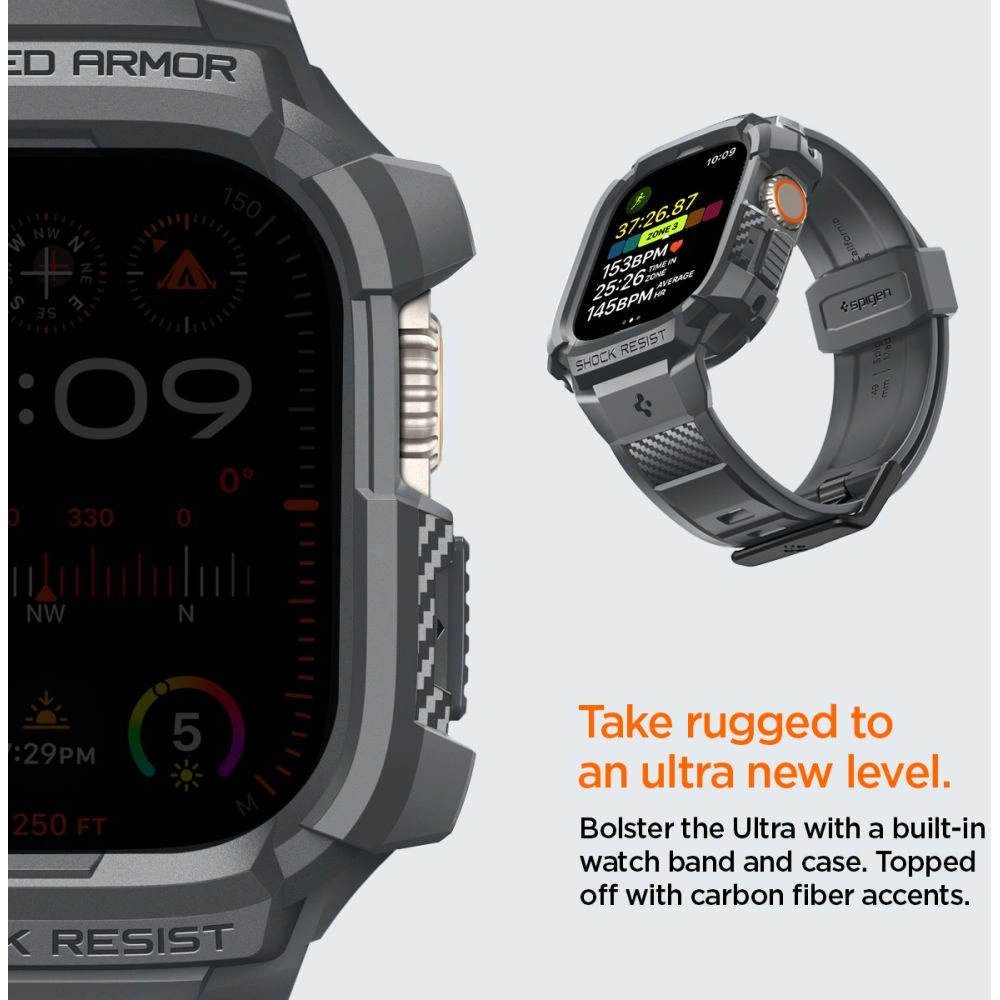 Wholesale Case Spigen Rugged Armor Pro Apple Watch Ultra 1/2 49mm Dark Grey - SPN3316 - {ean13} - Hurt