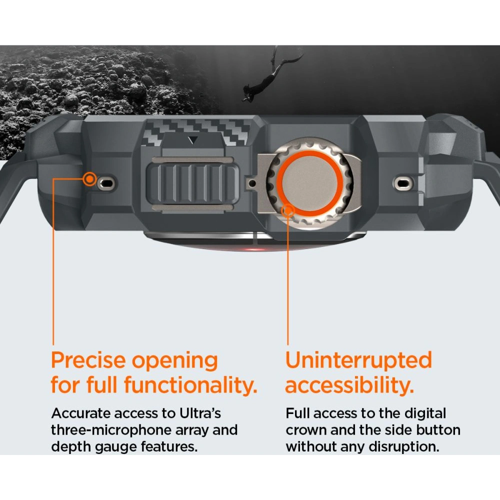 Hurtownia GSM - Etui Spigen Rugged Armor Pro Apple Watch Ultra 1/2 49mm tmavě šedá - SPN3316 - {ean13} - Hurt
