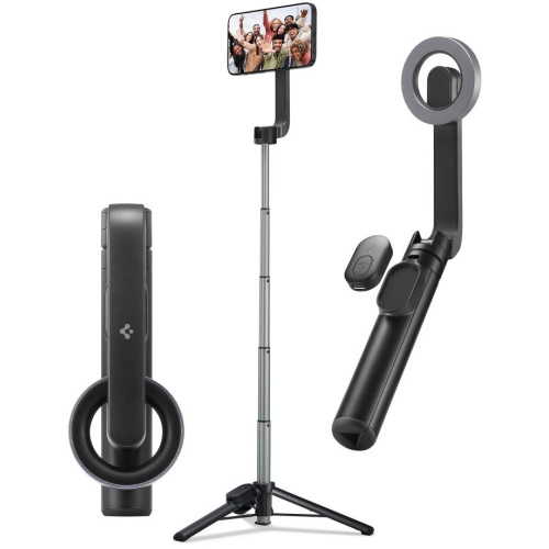 Hurtownia Spigen - 8809896747110 - SPN3317 - Kijek Spigen S570W Bluetooth Selfie Stick Tripod MagSafe Black - B2B homescreen