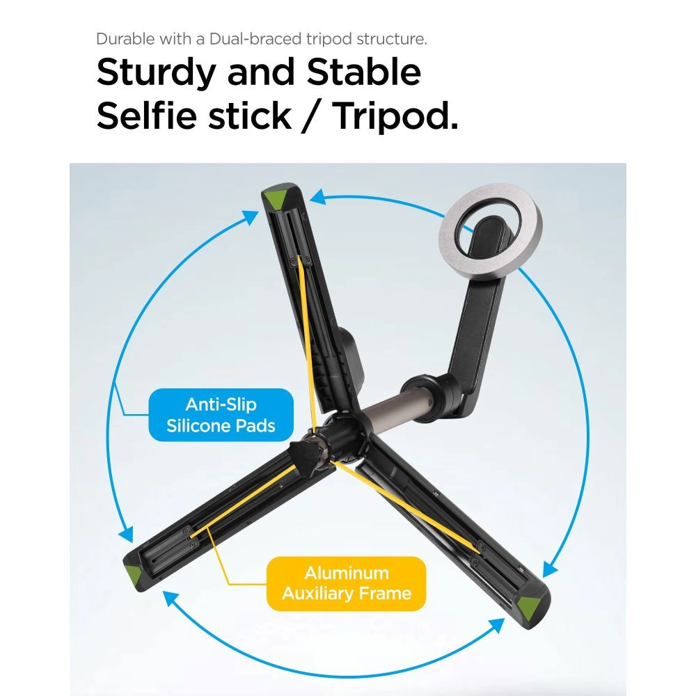 Hurtownia GSM - Kijek Spigen S570W Bluetooth Selfie Stick Tripod MagSafe Černý - SPN3317 - {ean13} - Hurt