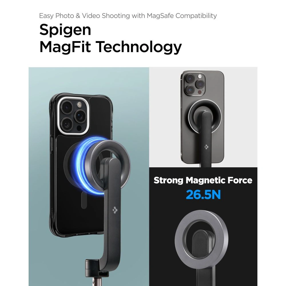 Hurtownia GSM - Kijek Spigen S570W Bluetooth Selfie Stick Tripod MagSafe Černý - SPN3317 - {ean13} - Hurt