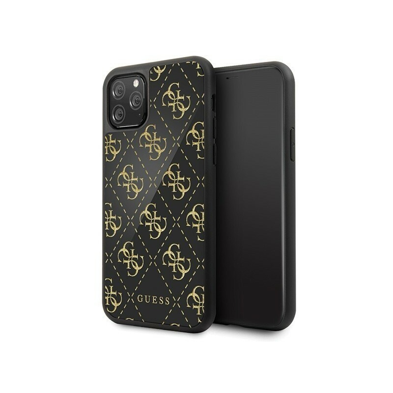 Guess Distributor - 3700740467985 - GUE145BLK - Guess GUHCN584GGPBK iPhone 11 Pro black hard case 4G Double Layer Glitter - B2B homescreen