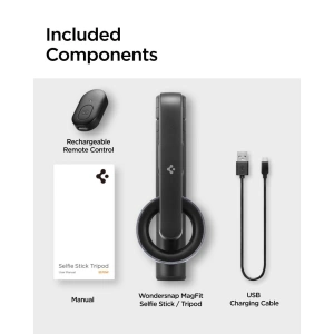 Kijek Spigen S570W Bluetooth Selfie Bot Tripod MagSafe Fekete