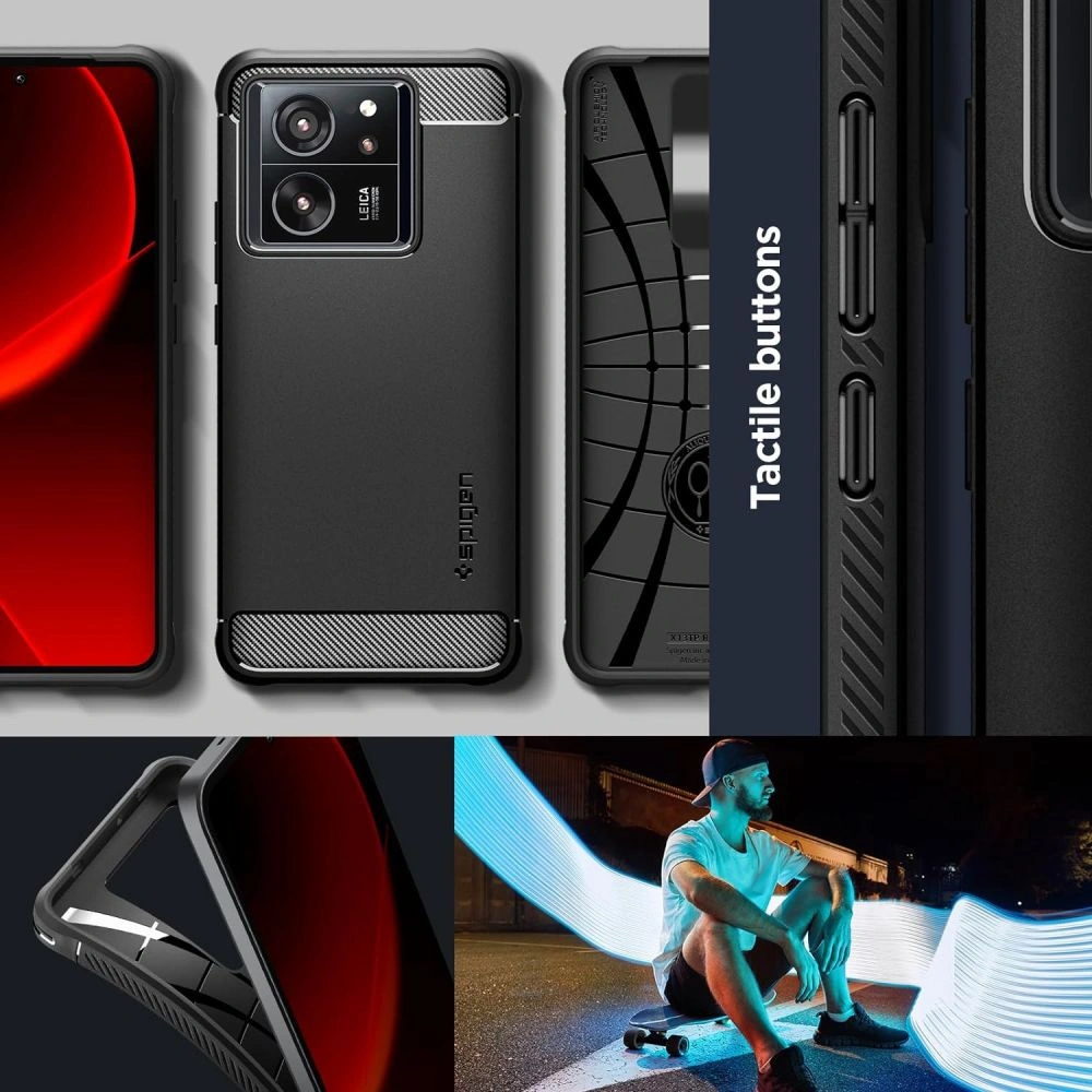 Hurtownia GSM - Case Spigen Rugged Armor Xiaomi 13T / 13T Pro Matt Schwarz - SPN3318 - {ean13} - Hurt
