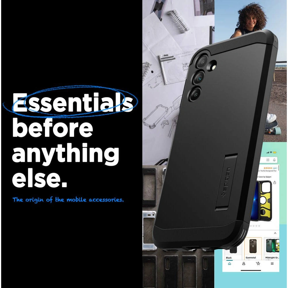 Wholesale Spigen Tough Armor Samsung Galaxy A15 4G / 5G Black - SPN3320 - {ean13} - Hurt