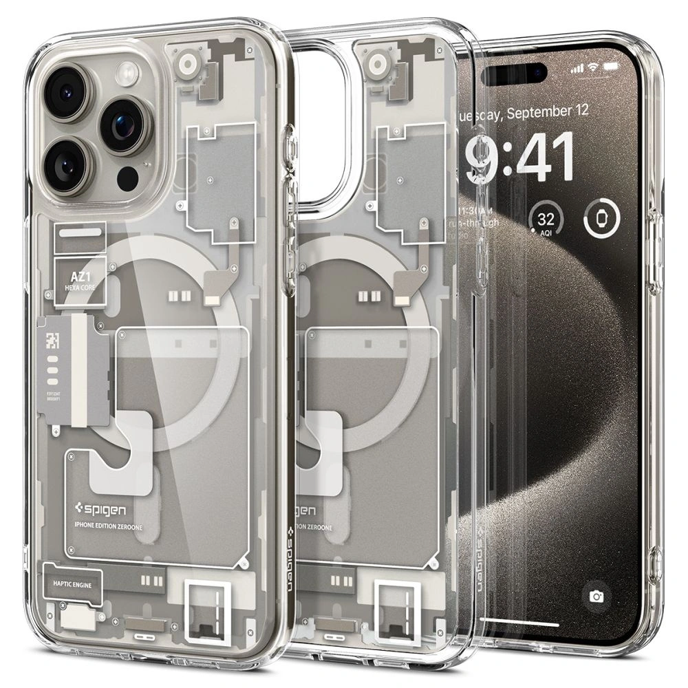 Hurtownia GSM - Etui Spigen Ultra Hybrid Mag MagSafe Apple iPhone 15 Pro Max Zero One Természetes Titán - SPN3321 - {ean13} - Hurt