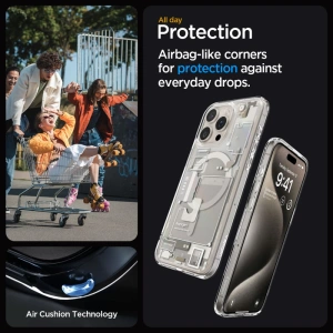 Wholesale Spigen Ultra Hybrid Mag MagSafe Apple iPhone 15 Pro Max Zero One Natural Titanium - SPN3321 - {ean13} - Hurt