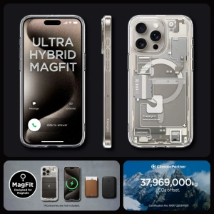 Wholesale Spigen Ultra Hybrid Mag MagSafe Apple iPhone 15 Pro Max Zero One Natural Titanium - SPN3321 - {ean13} - Hurt