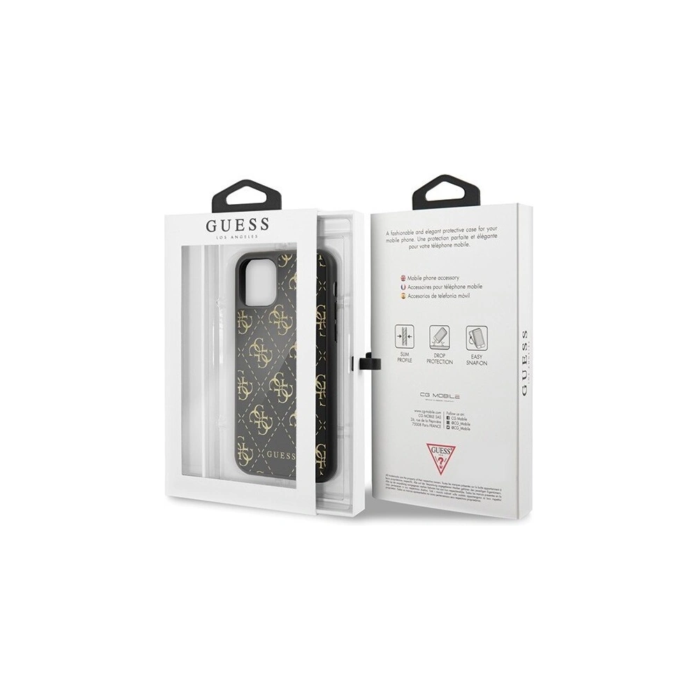 Hurtownia GSM - Etui Guess GUHCN584GGPBK Apple iPhone 11 Pro schwarz/black hard case 4G Double Layer Glitter - GUE145BLK - {ean13} - Hurt