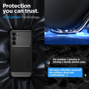 Hurtownia GSM - Case Spigen Rugged Armor Samsung Galaxy A25 5G Matt Schwarz - SPN3322 - {ean13} - Hurt