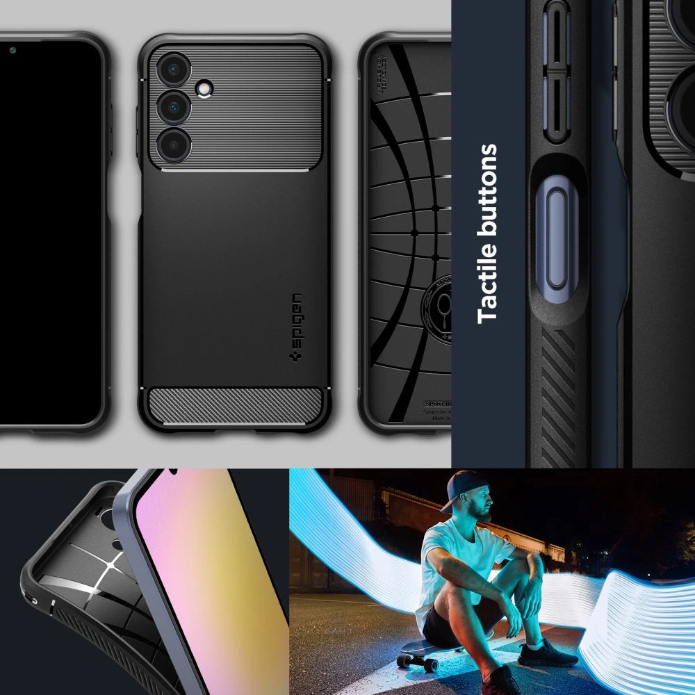 Hurtownia GSM - Etui Spigen Rugged Armor Samsung Galaxy A25 5G matně černé - SPN3322 - {ean13} - Hurt