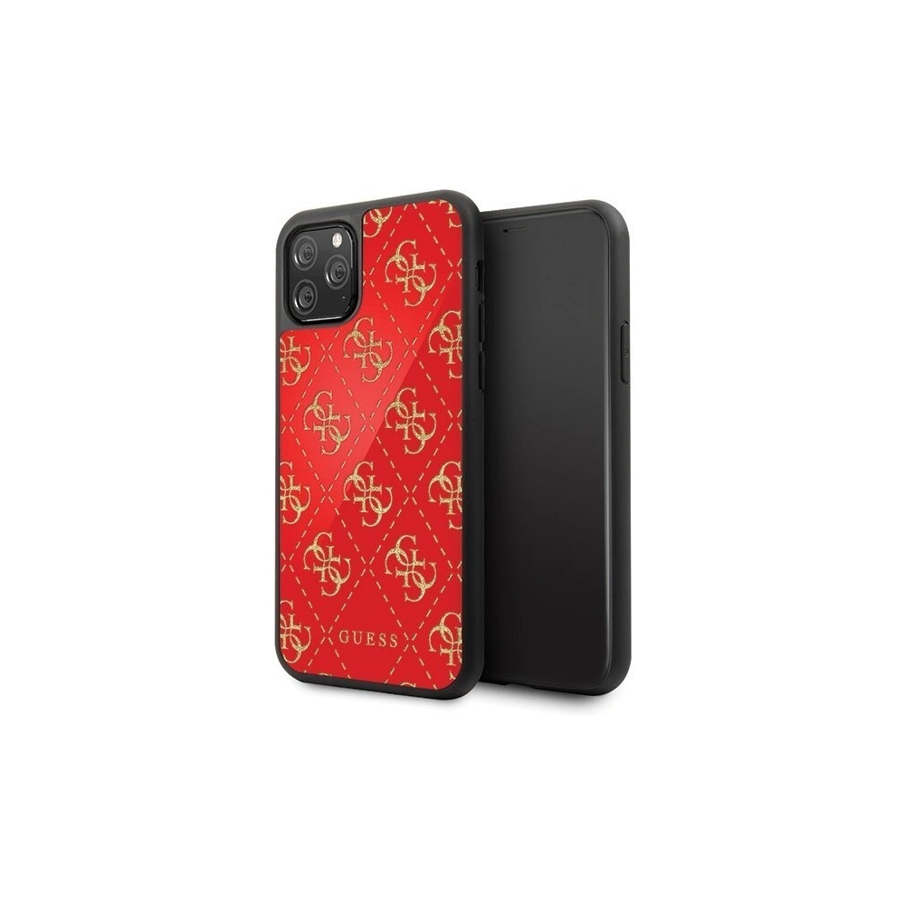 Hurtownia GSM - Etui Guess GUHCN584GGPRE Apple iPhone 11 Pro rot rote Hartschale 4G Doppelschicht Glitzer - GUE146RED - {ean13} - Hurt