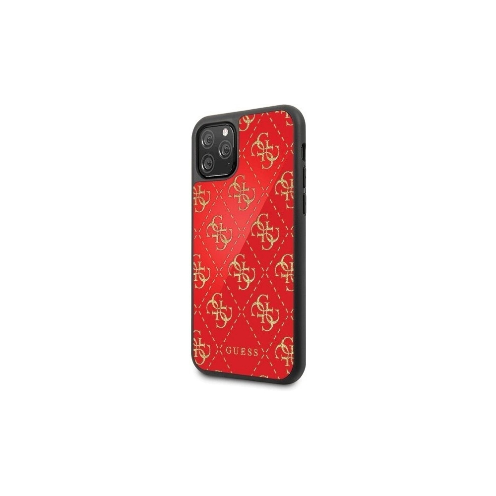 Hurtownia GSM - Etui Guess GUHCN584GGPRE Apple iPhone 11 Pro rot rote Hartschale 4G Doppelschicht Glitzer - GUE146RED - {ean13} - Hurt