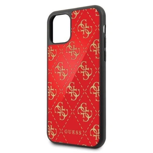 Etui Guess GUHCN584GGPRE Apple iPhone 11 Pro czerwony/red hard case 4G Double Layer Glitter