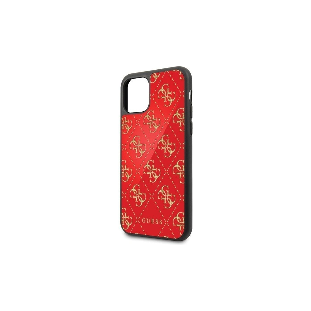 Hurtownia GSM - Etui Guess GUHCN584GGPRE Apple iPhone 11 Pro rot rote Hartschale 4G Doppelschicht Glitzer - GUE146RED - {ean13} - Hurt