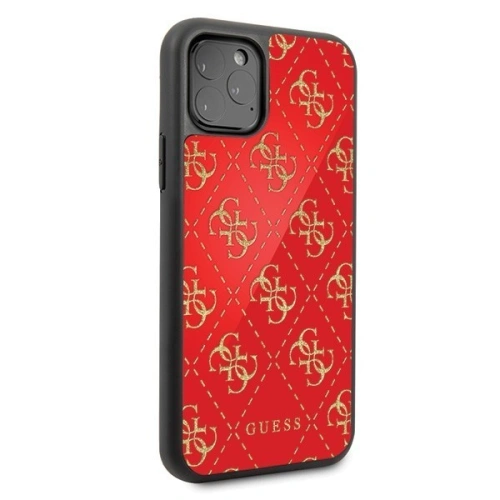 Etui Guess GUHCN584GGPRE Apple iPhone 11 Pro czerwony/red hard case 4G Double Layer Glitter