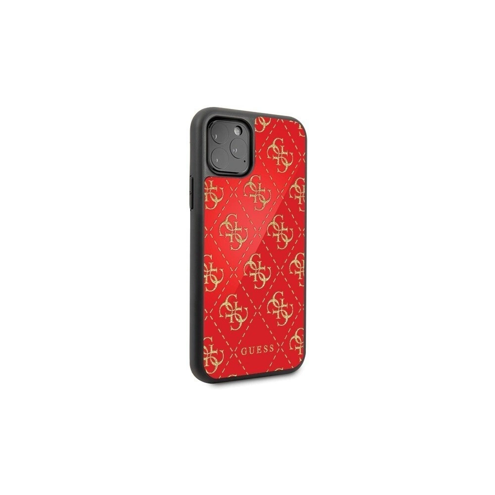 Hurtownia GSM - Etui Guess GUHCN584GGPRE Apple iPhone 11 Pro rot rote Hartschale 4G Doppelschicht Glitzer - GUE146RED - {ean13} - Hurt