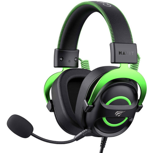 Havit Distributor - 6939119065164 - HVT283 - Havit H2002E gaming headphones black-green - B2B homescreen