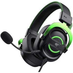 Wholesale Havit H2002E gaming headphones black-green - HVT283 - {ean13} - Hurt