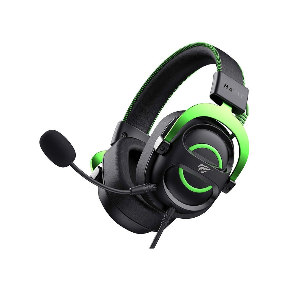 Hurtownia GSM - Căști de gaming pe ureche Havit H2002E negru-verde - HVT283 - {ean13} - Hurt