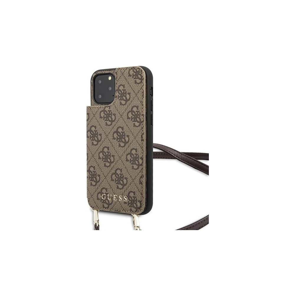 Hurtownia GSM - Etui Guess GUHCN58CB4GB Apple iPhone 11 Pro brązowy/brown hard case 4G Crossbody - GUE147BR - {ean13} - Hurt