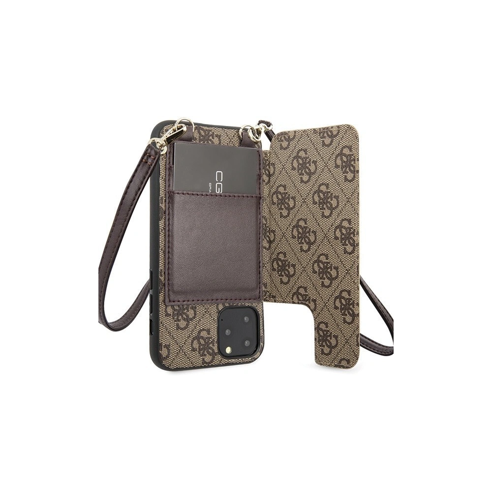 Hurtownia GSM - Etui Guess GUHCN58CB4GB Apple iPhone 11 Pro brązowy/brown hard case 4G Crossbody - GUE147BR - {ean13} - Hurt