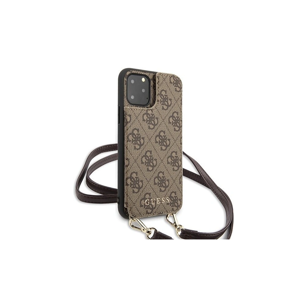 Hurtownia GSM - Etui Guess GUHCN58CB4GB Apple iPhone 11 Pro brązowy/brown hard case 4G Crossbody - GUE147BR - {ean13} - Hurt