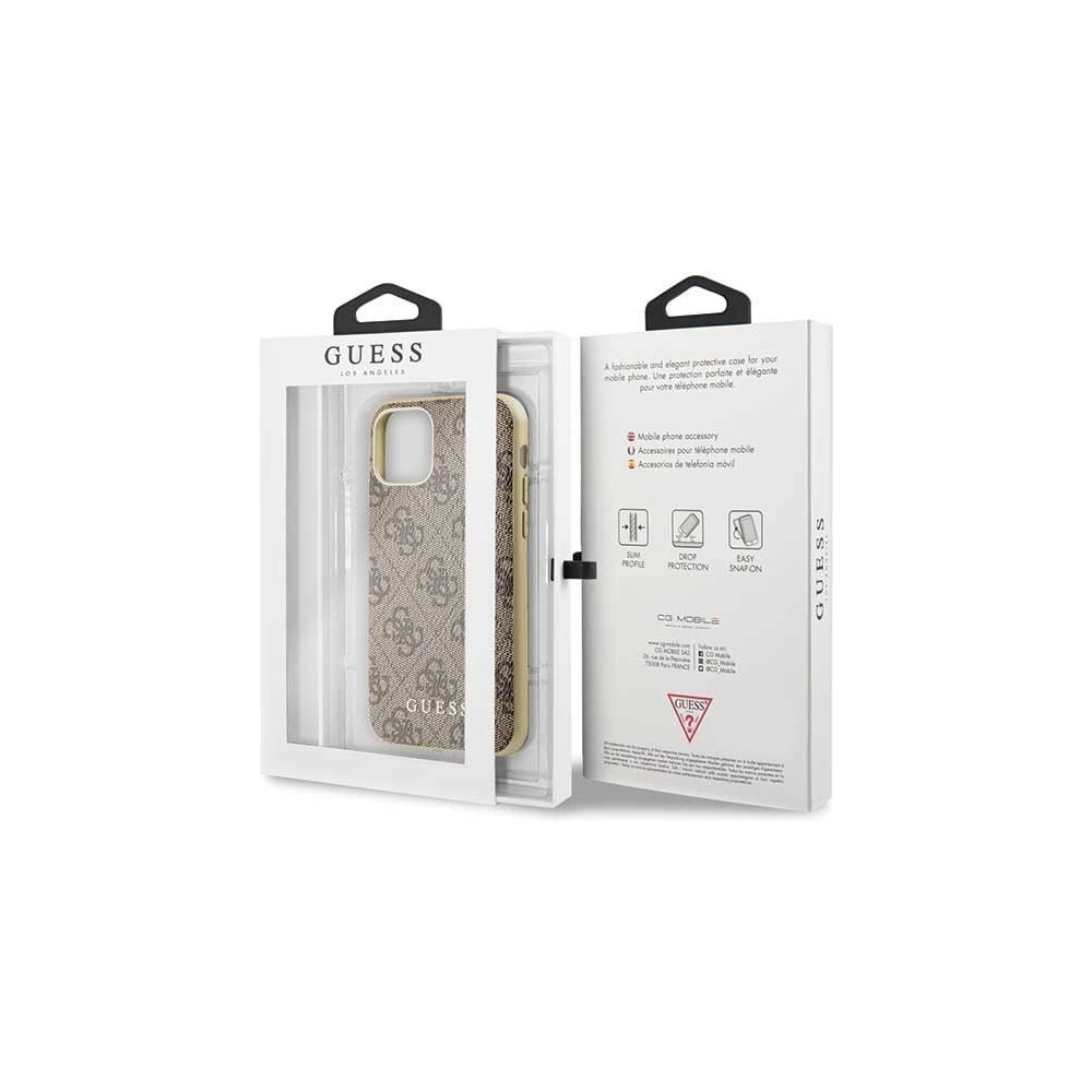 Hurtownia GSM - Etui Guess GUHCN58G4GB Apple iPhone 11 Pro brązowy/brown hard case 4G Collection - GUE148BR - {ean13} - Hurt