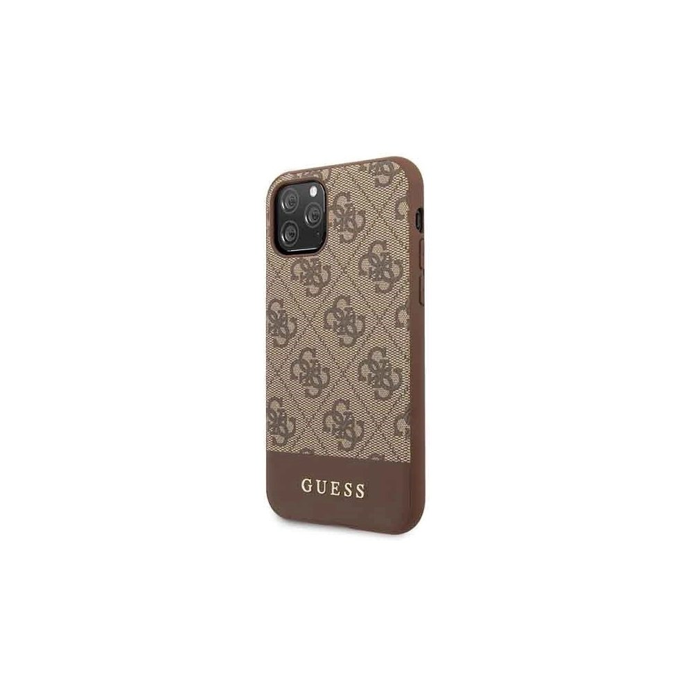 Hurtownia GSM - Etui Guess GUHCN58G4GLBR Apple iPhone 11 Pro brązowy/brown hard case 4G Stripe Collection - GUE150BR - {ean13} - Hurt