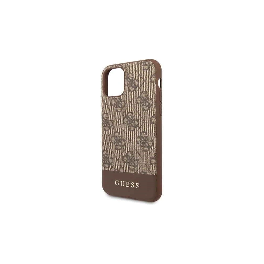 Hurtownia GSM - Etui Guess GUHCN58G4GLBR Apple iPhone 11 Pro brązowy/brown hard case 4G Stripe Collection - GUE150BR - {ean13} - Hurt