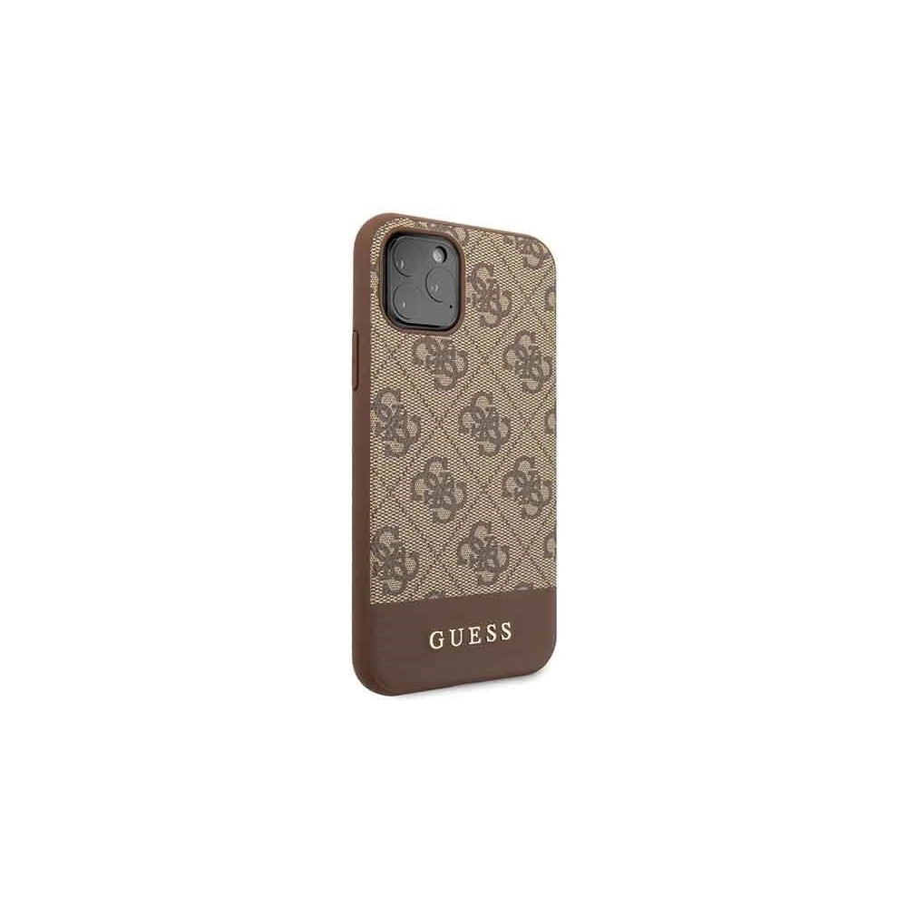 Hurtownia GSM - Etui Guess GUHCN58G4GLBR Apple iPhone 11 Pro brązowy/brown hard case 4G Stripe Collection - GUE150BR - {ean13} - Hurt