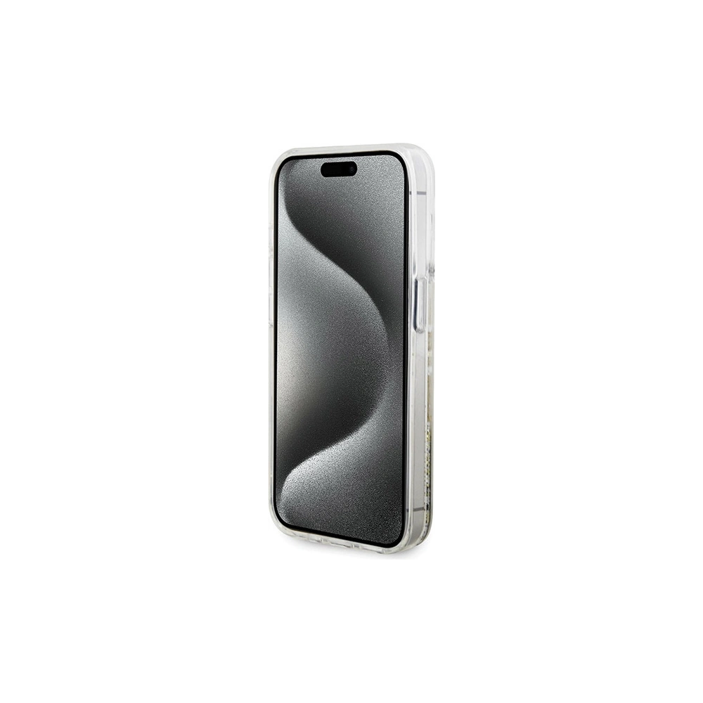 Hurtownia GSM - Case Guess GUHCP15LLFCSEGT Apple iPhone 15 Pro Hardcase Liquid Glitter Gold Stripes transparent - GUE3182 - {ean13} - Hurt