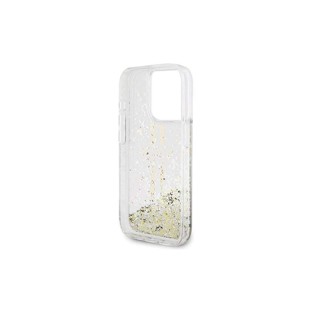 Hurtownia GSM - Case Guess GUHCP15LLFCSEGT Apple iPhone 15 Pro Hardcase Liquid Glitter Gold Stripes transparent - GUE3182 - {ean13} - Hurt