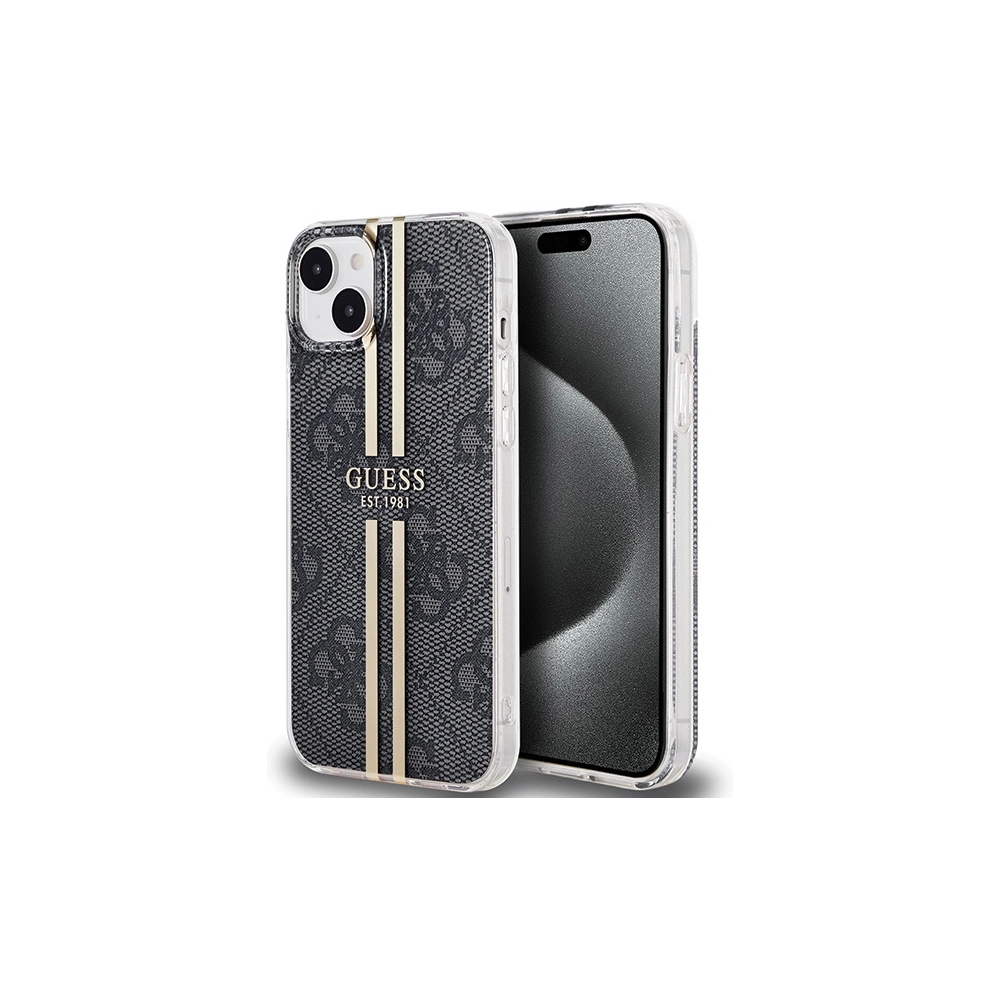 Hurtownia GSM - Etui Guess GUHCP15MH4PSEGK Apple iPhone 15 Plus / 14 Plus hardcase IML 4G Gold Stripe černý/black - GUE3185 - {ean13} - Hurt