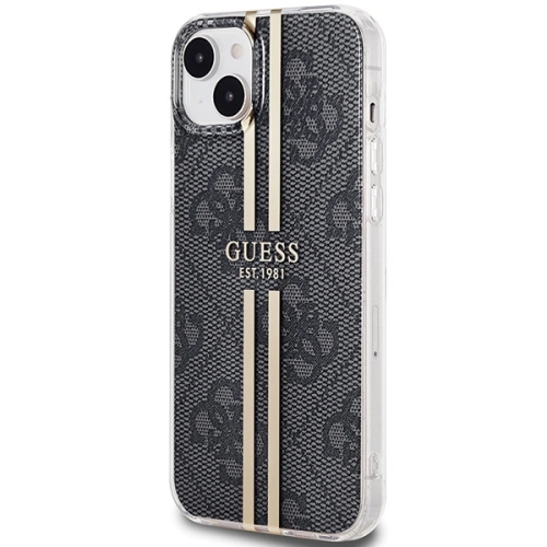 Etui Guess GUHCP15MH4PSEGK Apple iPhone 15 Plus / 14 Plus hardcase IML 4G Gold Stripe czarny/black