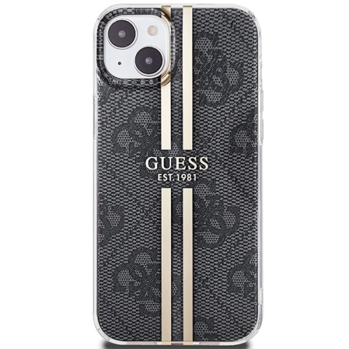 Etui Guess GUHCP15MH4PSEGK Apple iPhone 15 Plus / 14 Plus hardcase IML 4G Gold Stripe czarny/black