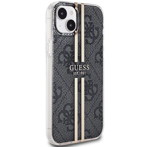 Etui Guess GUHCP15MH4PSEGK Apple iPhone 15 Plus / 14 Plus hardcase IML 4G Gold Stripe czarny/black
