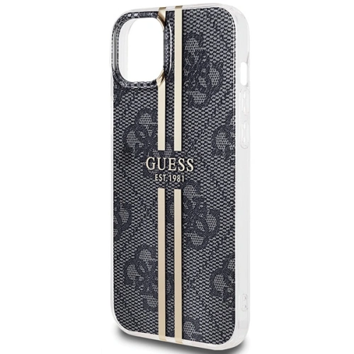 Etui Guess GUHCP15MH4PSEGK Apple iPhone 15 Plus / 14 Plus hardcase IML 4G Gold Stripe czarny/black